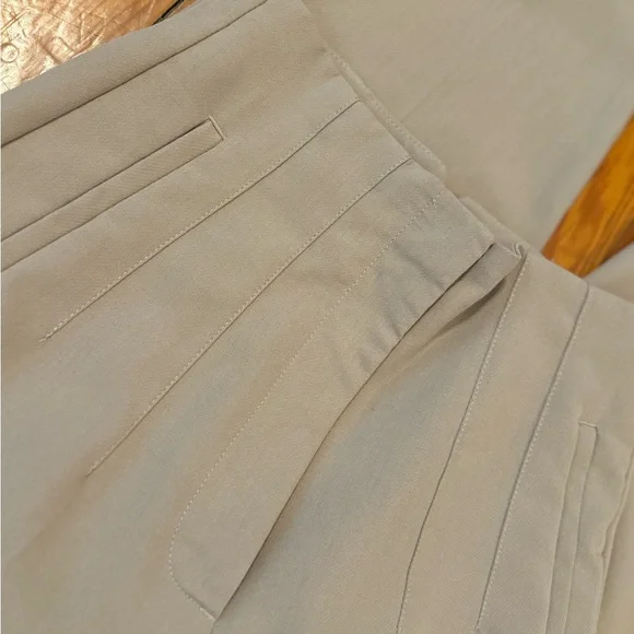 Zara Khaki High Waisted Tailored Trousers - Picture 3 of 3